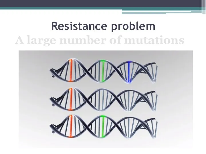 Resistance problem A large number of mutations