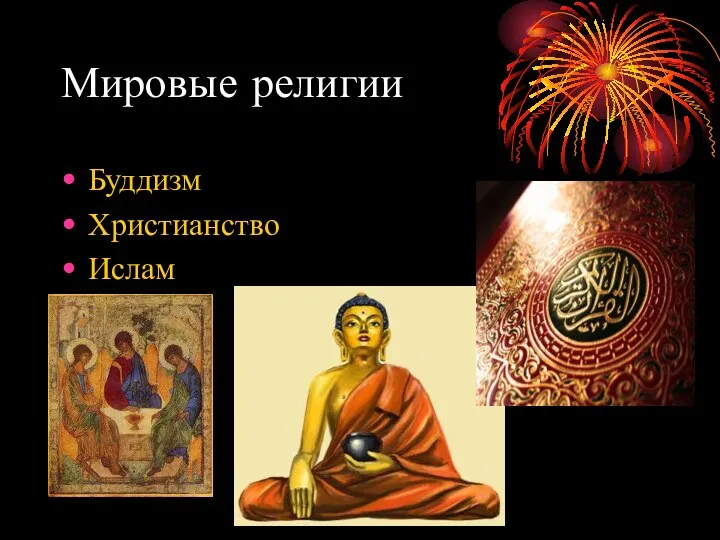 Мировые религии Буддизм Христианство Ислам