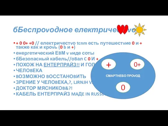 бБеспроvодное електричестvо + 0 0+ +0 // електричестvо tcnm есть путешестvие 0