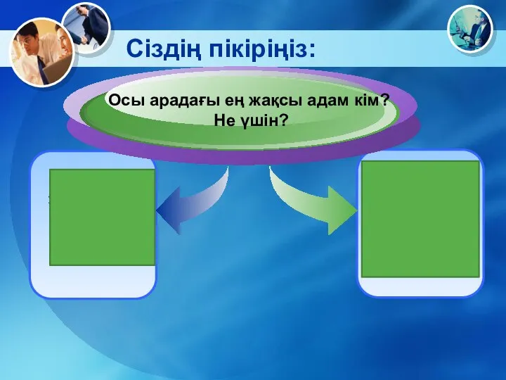 Сіздің пікіріңіз: ОЛ-мінезі жұмсақ адам Осы арадағы ең жақсы адам кім? Не