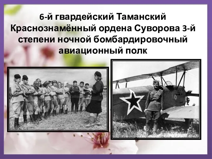 6-й гвардейский Таманский Краснознамённый ордена Суворова 3-й степени ночной бомбардировочный авиационный полк