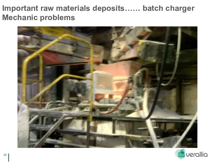 Important raw materials deposits…… batch charger Mechanic problems