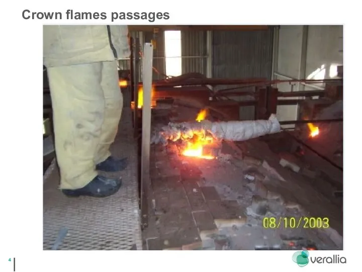 Crown flames passages