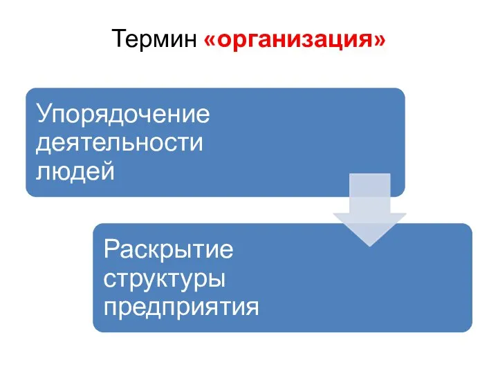 Термин «организация»