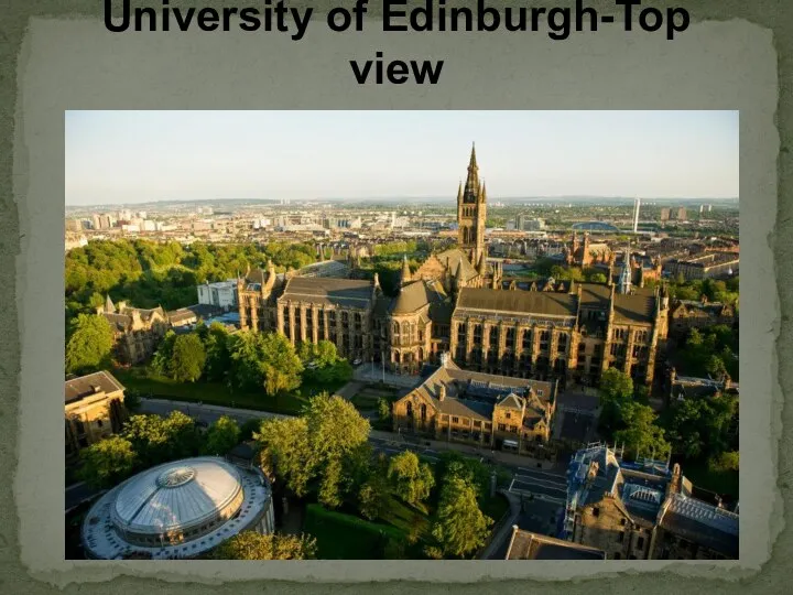 University of Edinburgh-Top view