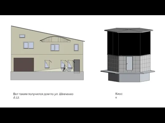 Вот таким получился дом по ул. Шевченко д.12. Киоск