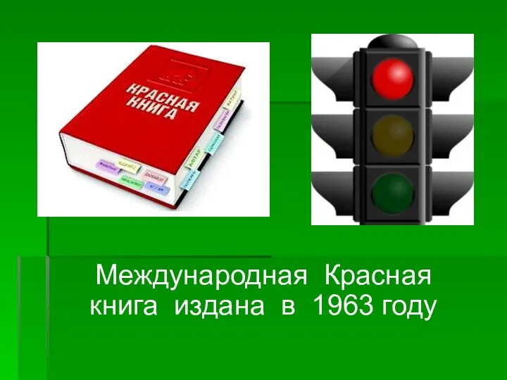 Международная Красная книга издана в 1963 году