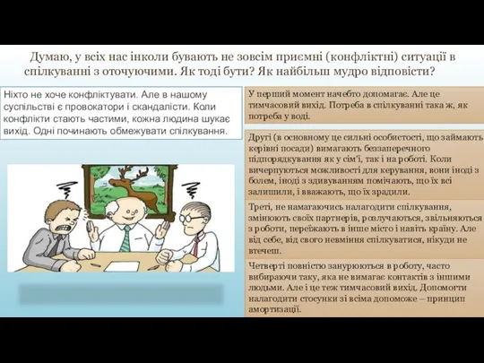 Думаю, у всіх нас інколи бувають не зовсім приємні (конфліктні) ситуації в