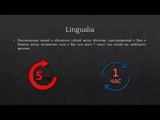 Lingualia Революционно новый и абсолютно гибкий метод обучения, адаптированный к Вам и