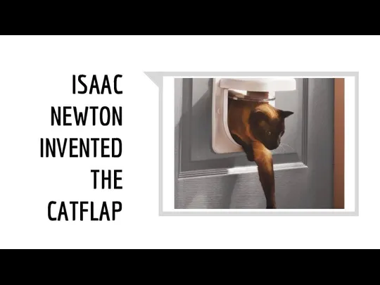 ISAAC NEWTON INVENTED THE CATFLAP