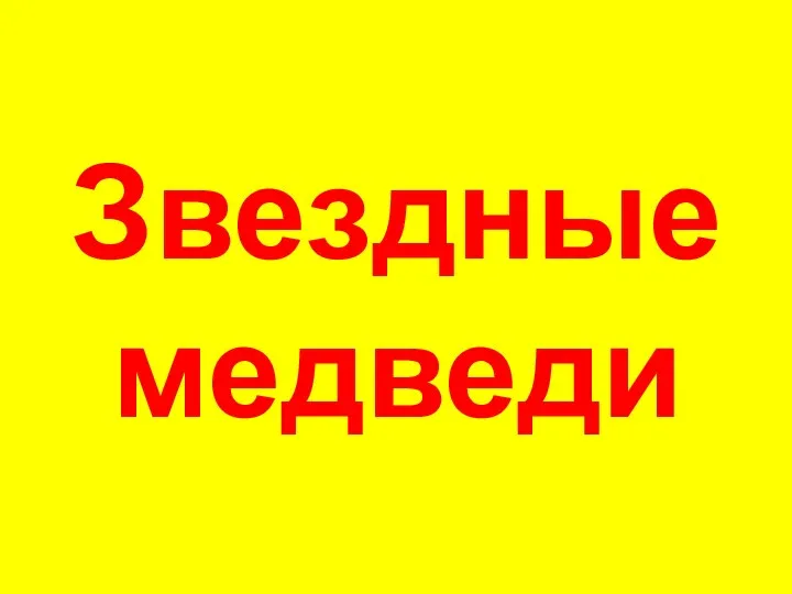 Звездные медведи