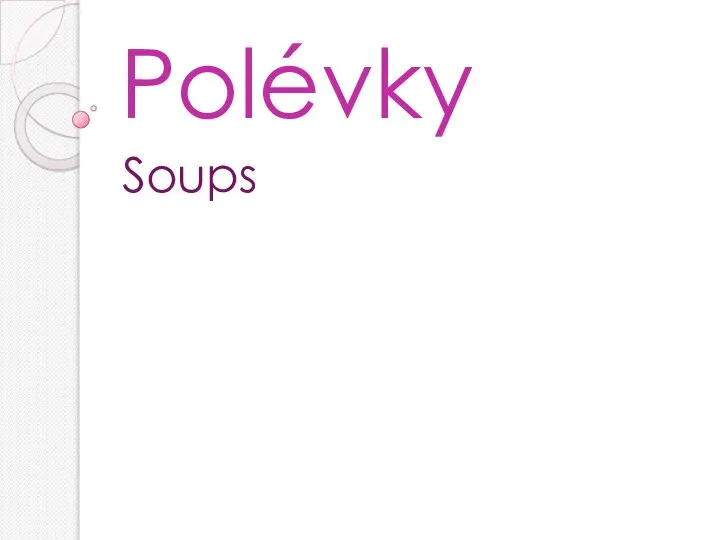 Polévky Soups