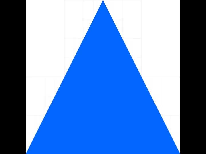 Delete the triangle to generate the fractal. The finished image looks something like this: