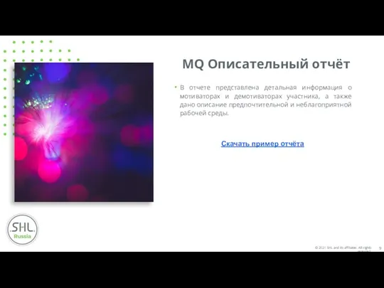 MQ Описательный отчёт В отчете представлена детальная информация о мотиваторах и демотиваторах