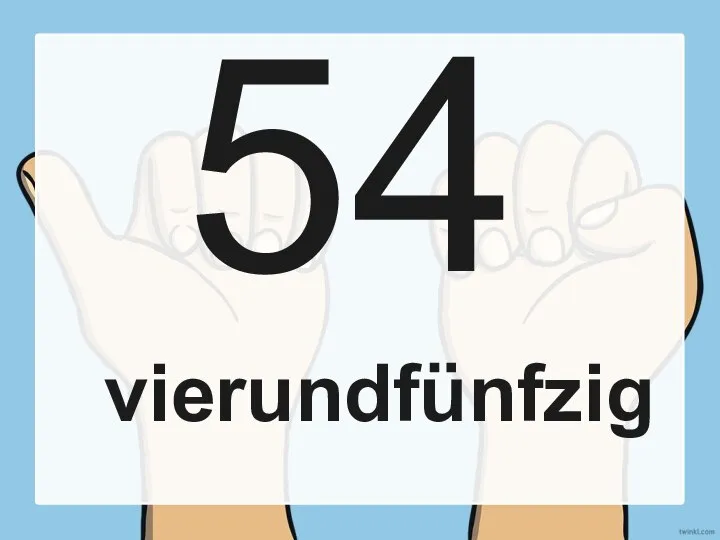 54 vierundfünfzig