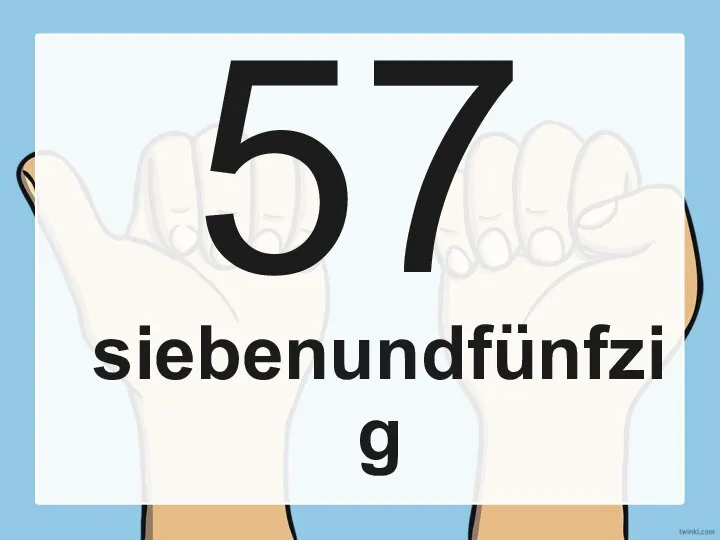 57 siebenundfünfzig