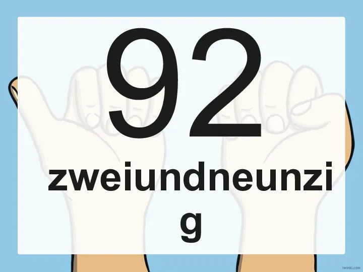 92 zweiundneunzig