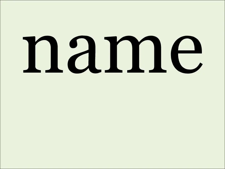 name