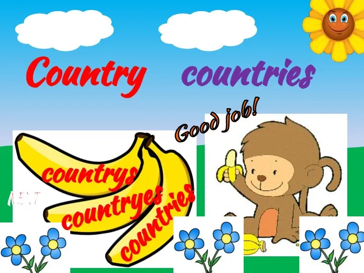 countryes countries countrys Country countries Good job! NEXT