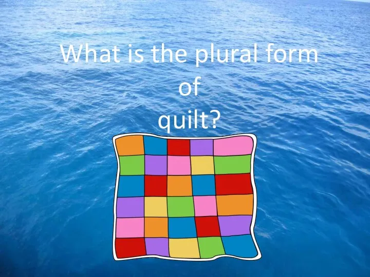 What is the plural form of quilt?
