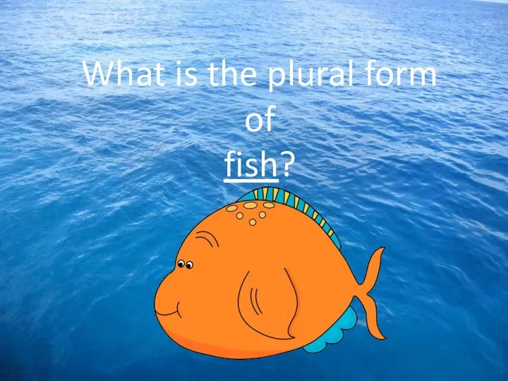 What is the plural form of fish?