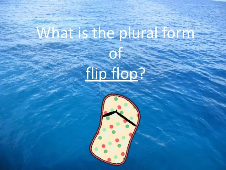 What is the plural form of flip flop?