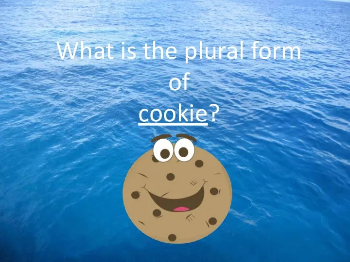 What is the plural form of cookie?