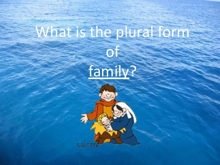 What is the plural form of family?