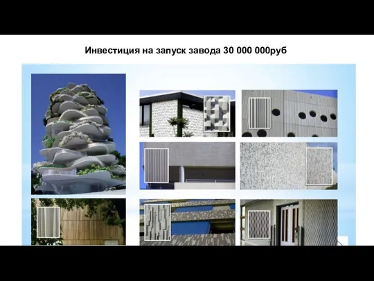 Инвестиция на запуск завода 30 000 000руб