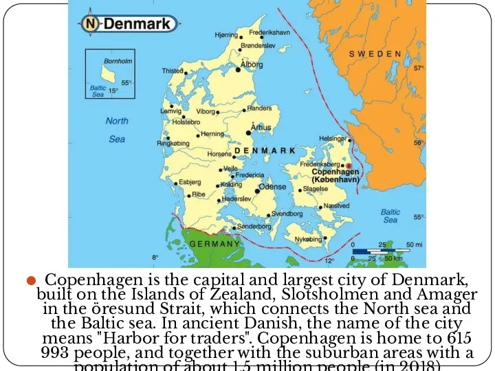 Copenhagen is the capital and largest city of Denmark, built on the