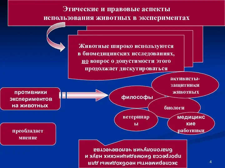 Этические и правовые аспекты использования животных в экспериментах Животные широко используются в