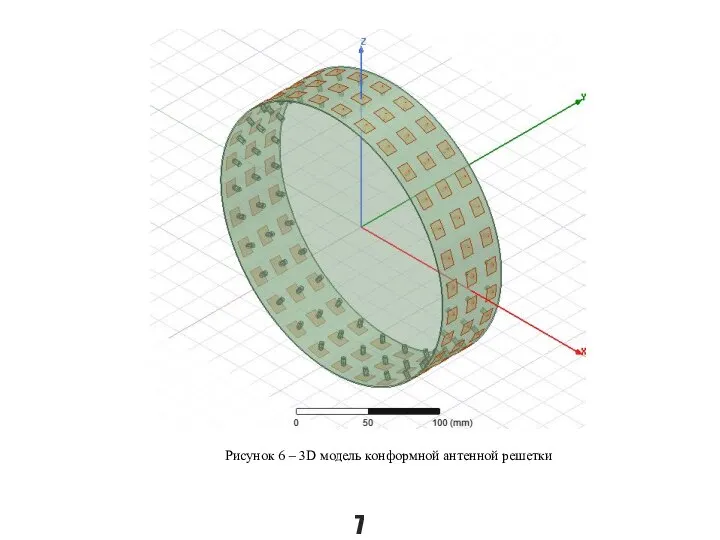 Рисунок 6 – 3D модель конформной антенной решетки