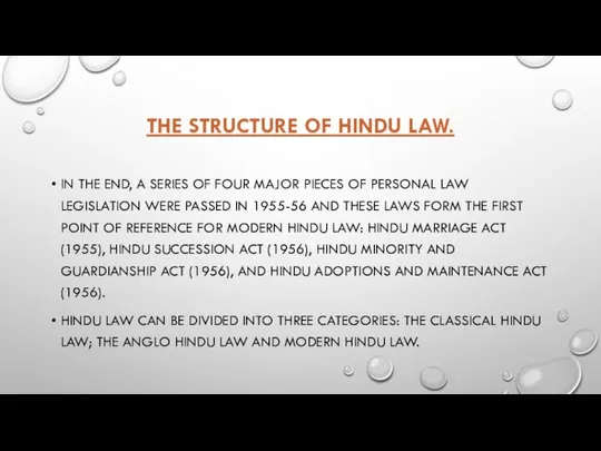 THE STRUCTURE OF HINDU LAW. IN THE END, A SERIES OF FOUR