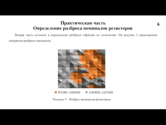 Практическая часть Определение разброса номиналов резисторов Вторая часть состояла в определении разброса