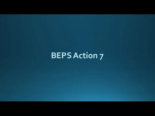 BEPS Action 7