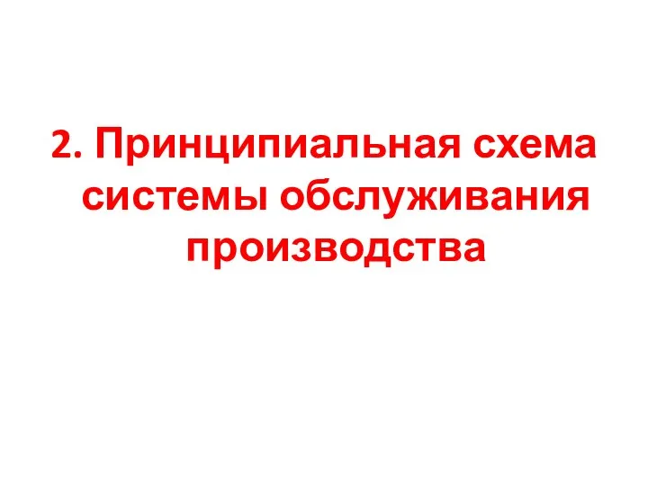 2. Принципиальная схема системы обслуживания производства