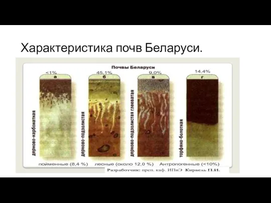 Характеристика почв Беларуси.