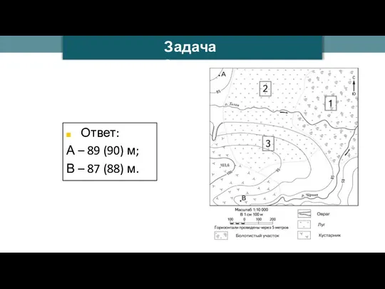 Ilya Schurov Задача 2 Ответ: А – 89 (90) м; В – 87 (88) м.