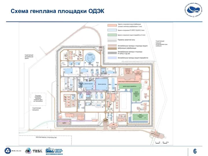 Схема генплана площадки ОДЭК