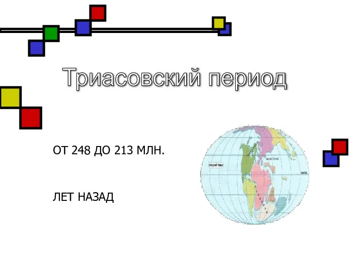 ОТ 248 ДО 213 МЛН. ЛЕТ НАЗАД Триасовский период