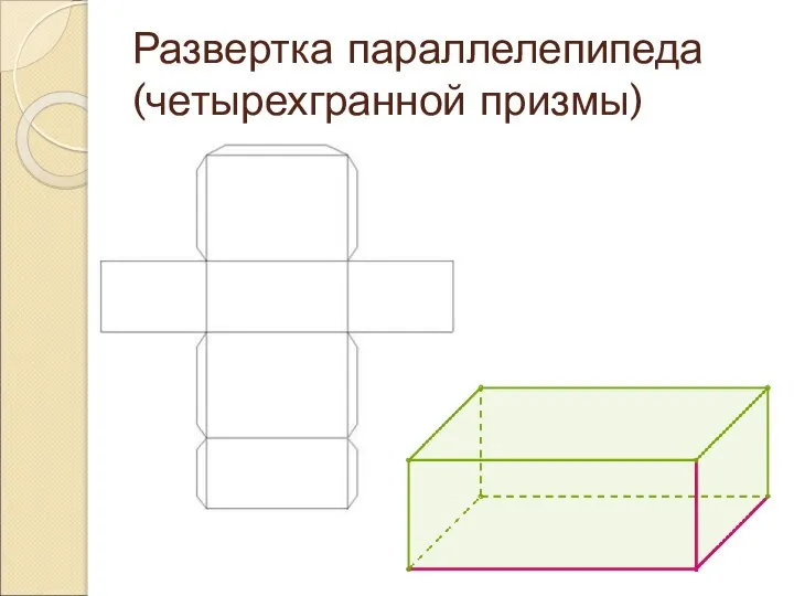 Развертка параллелепипеда (четырехгранной призмы)
