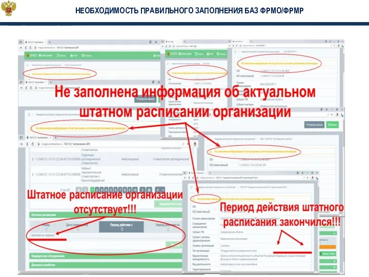 НЕОБХОДИМОСТЬ ПРАВИЛЬНОГО ЗАПОЛНЕНИЯ БАЗ ФРМО/ФРМР