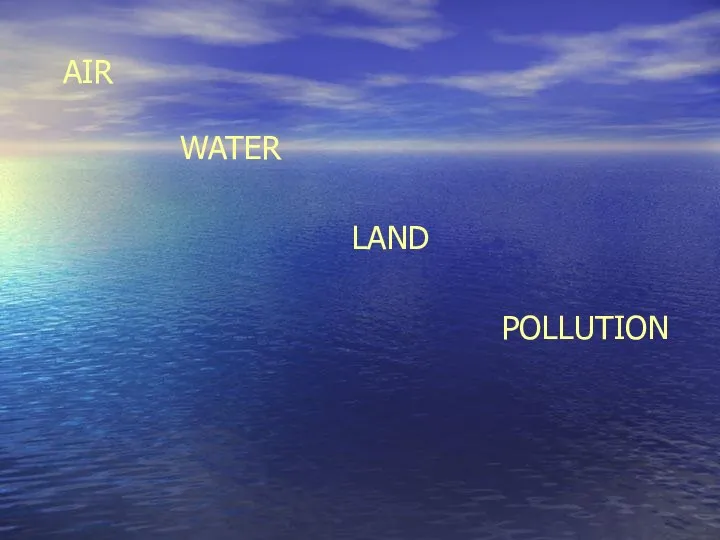 AIR WATER LAND POLLUTION