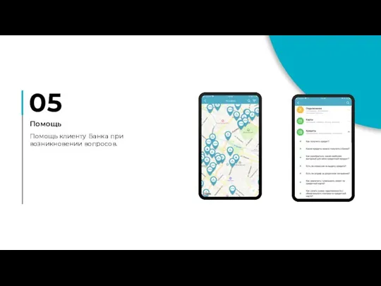 05 Помощь Помощь клиенту Банка при возникновении вопросов.