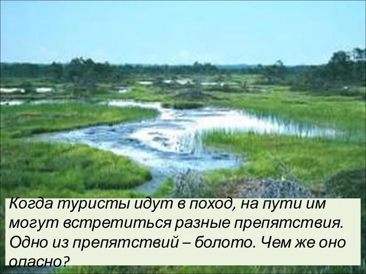 Когда туристы идут в поход, на пути им могут встретиться разные препятствия.