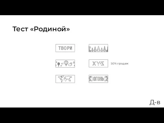 Тест «Родиной» Д-в 50% продаж