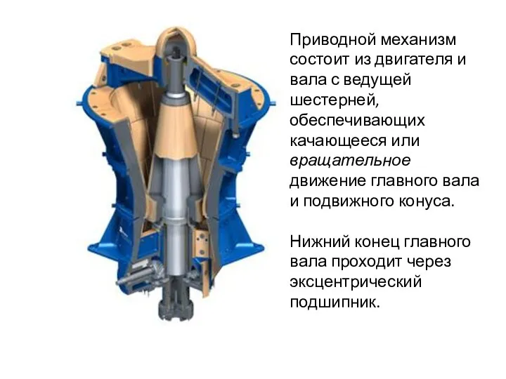 Приводной механизм состоит из двигателя и вала с ведущей шестерней, обеспечивающих качающееся