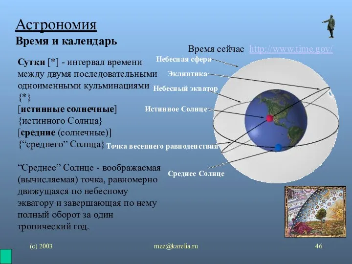 (с) 2003 mez@karelia.ru Астрономия Время и календарь Время сейчас http://www.time.gov/ Сутки [*]