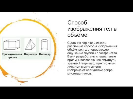 Способ изображения тел в объёме С давних пор люди искали различные способы