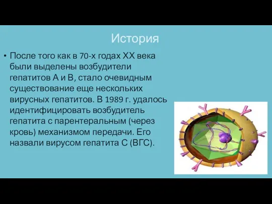 История После того как в 70-х годах ХХ века были выделены возбудители